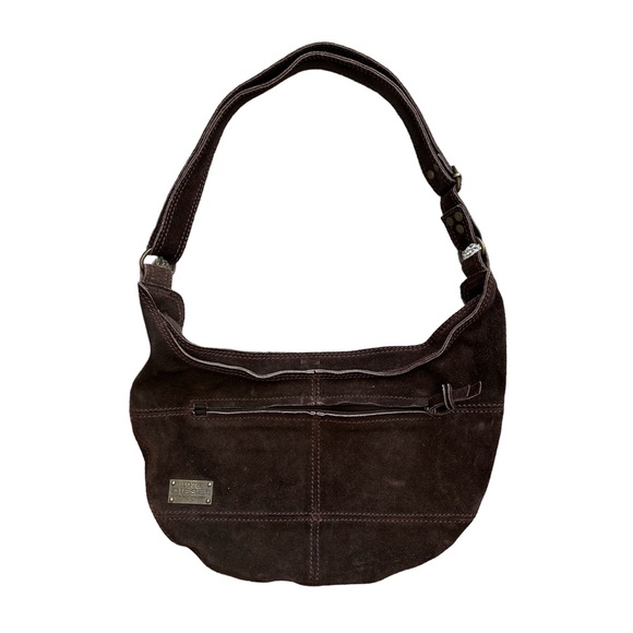 Diesel Handbags - RARE Y2K Diesel Brown Suede “Hobo” Style Shoulder Bag